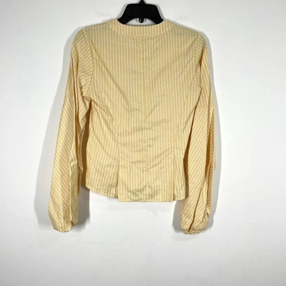 Petersyn Elinor Top NWT Plunging Neckline Long Sleeve Pleated Blouse Size XS - Picture 9 of 14